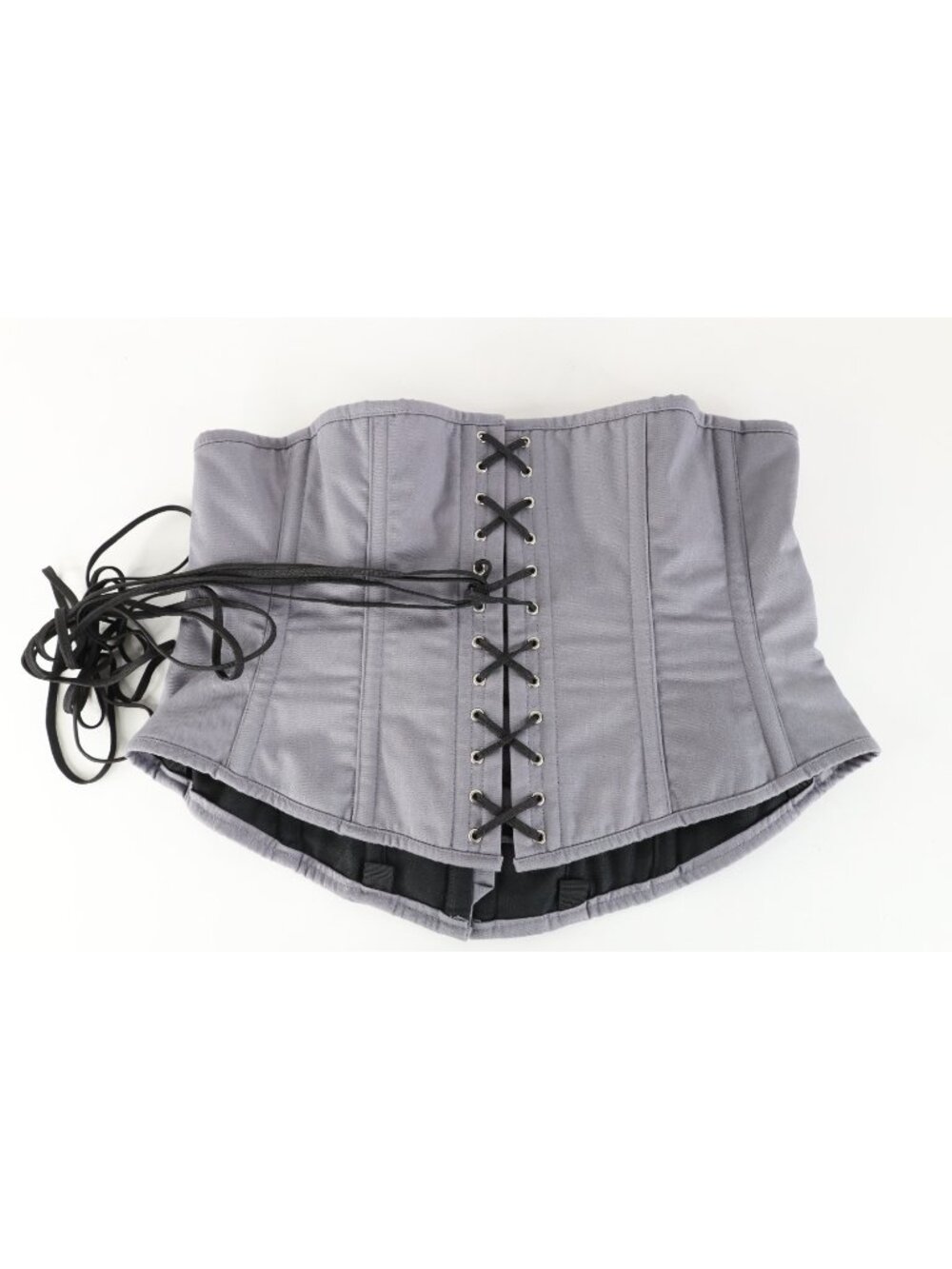 Vtg Streetwear Renaissance Womens Size 38 Wire Tie Corset Waist Underbust Gray